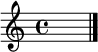 { \relative c'' { s1 \bar "|." }  }