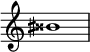  {
\omit Score.TimeSignature \relative c'' {
  \tweak Accidental.stencil #ly:text-interface::print \tweak Accidental.text \markup { \concat { \sharp \doublesharp}} bis1
} }