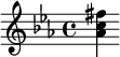 {\key c \minor <aes' c'' fis''>}