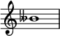 {
\override Score.TimeSignature #'stencil = ##f
\relative c'' {
  \clef treble \time 1/1 beses1
} }