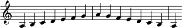 
{
\override Score.TimeSignature #'stencil = ##f
\relative c'
 {
 \clef treble \key c \major \time 7/4 a4 b c d e f g a g f e d c b a
 }
}
