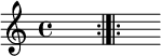 { \relative c'' { s1 \bar ":|.|:" s1 \bar ""}  }