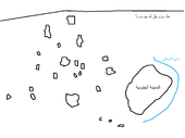 خريطة توضّح توزيع المنازل في القسم الشمالي من موقع خربة الأمباشي
