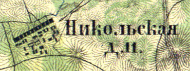 План деревни Никольское. 1860 год