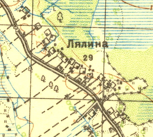 План деревни Лелино. 1930 год