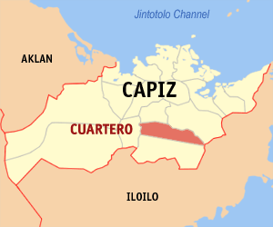 Mapa han Capiz nga nagpapakita kon hain nahamutangan an Cuartero