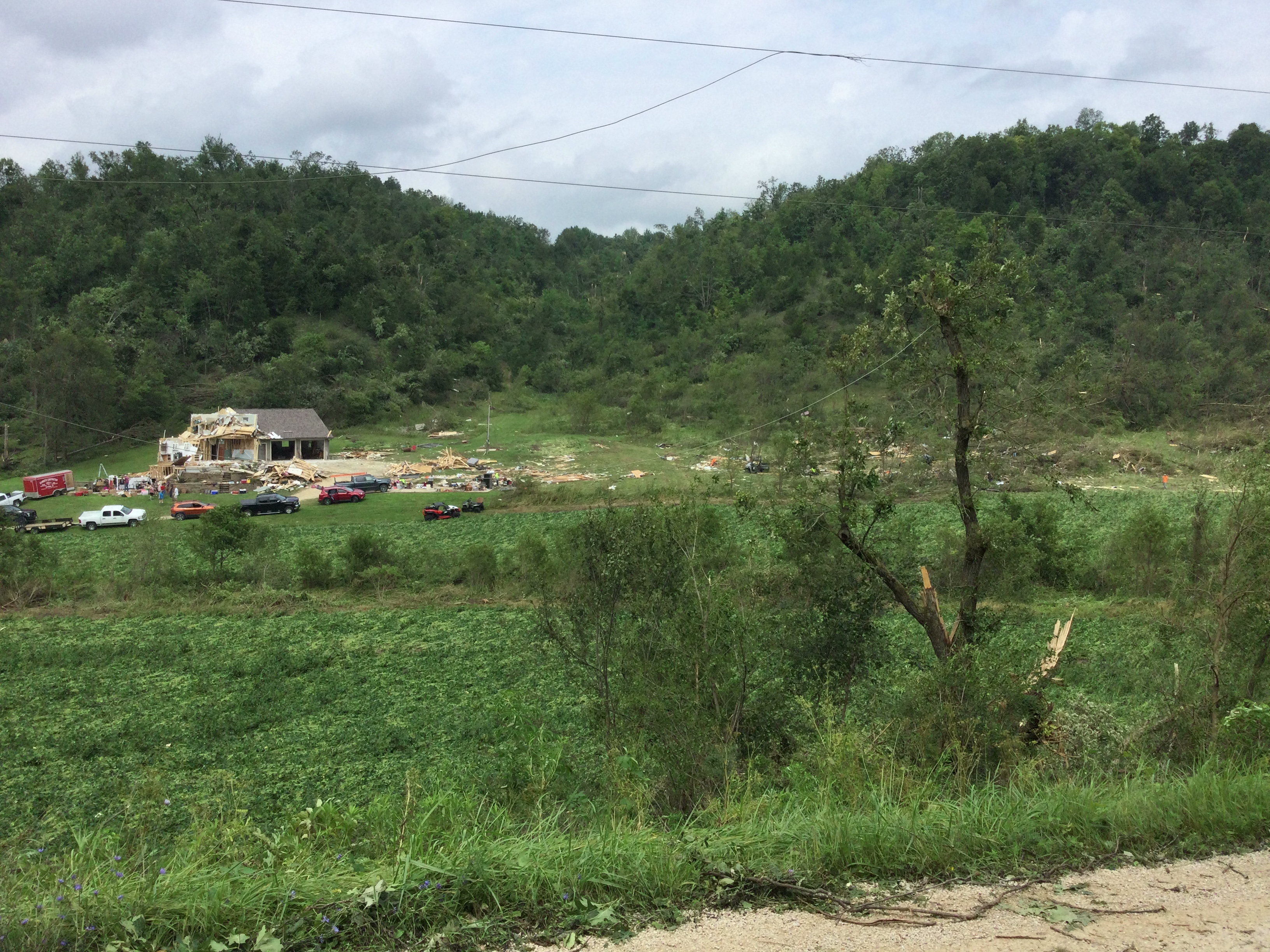 High-end EF3 damage east of Boscobel, Wisconsin.