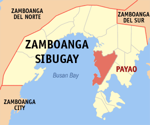 Mapa han Zamboanga Sibugay nga nagpapakita kon hain nahamutangan an Payao