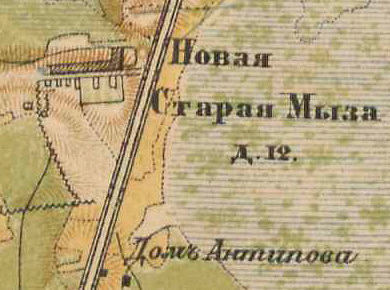 План деревни Новая. 1885 год