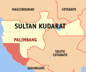 Mapa han Sultan Kudarat nga nagpakita kon hain nahamutang an Palimbang