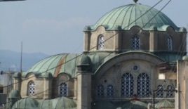 The church's domes.