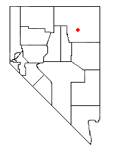 Location of the Ruby Crest Trail within Nevada.