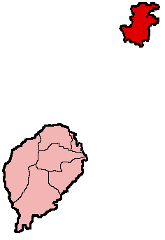 Localização do distrito de Praia no São Tomé e Príncipe