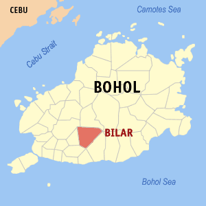 Mapa han Bohol nga nagpapakita kon hain an Bilar