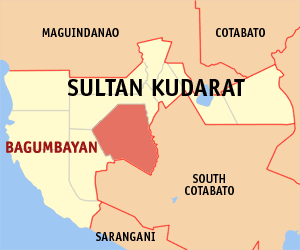 Mapa han Sultan Kudarat nga nagpakita kon hain nahamutang an Bagumbayan