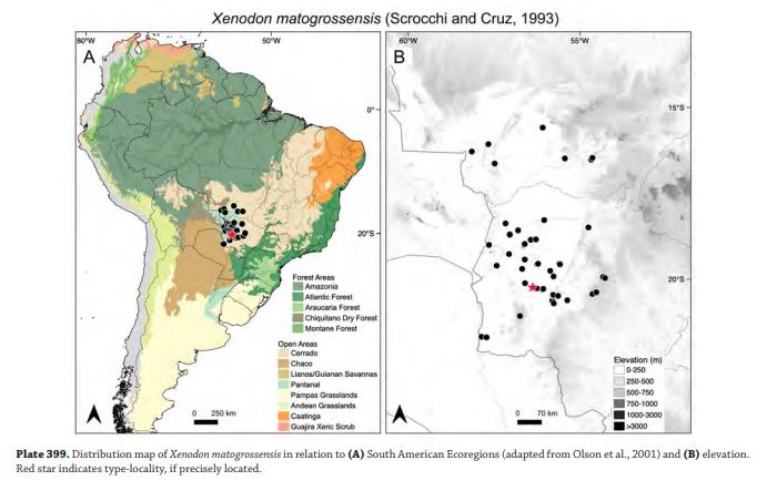 geographic distribution xenodon matogrossensis