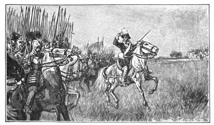 Henri IV at the Battle of Ivry. Illustration from Histoire de France, cours élémentaire, Ernest Lavisse, Armand Colin, 1913, p. 107