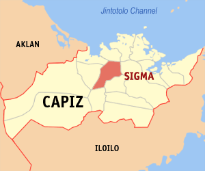 Mapa han Capiz nga nagpapakita kon hain nahamutangan an Sigma
