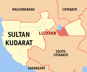 Mapa han Sultan Kudarat nga nagpakita kon hain nahamutang an Lutayan