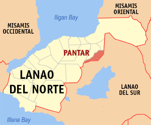 Mapa han Lanao del Norte nga nagpapakita hon hain nahamutangan an Pantar