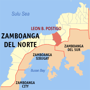 Mapa han Zamboanga del Norte nga nagpapakita kon hain nahamutangan an Bacungan