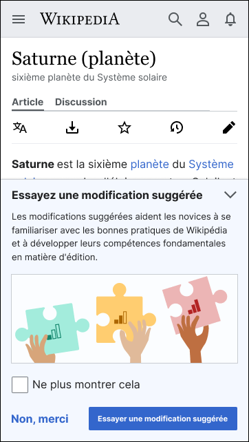 Essayez une modification suggérée