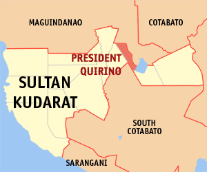 Mapa han Sultan Kudarat nga nagpakita kon hain nahamutang an President Quirino