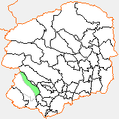 葛生町の県内位置図