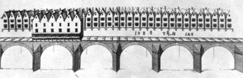 Le pont Notre-Dame en 1576, gravure de Jacques Androuet du Cerceau.