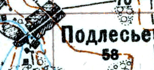 План деревни Подлесье. 1926 год