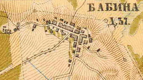 План деревни Бабино. 1885 год