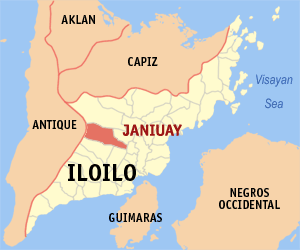 Mapa han Iloilo nga nagpapakita kon hain nahamutang an Janiuay