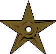 The Army Men Star: This cheap, plastic, mass-produced barnstar is intended to be awarded to editors for work on articles related to classic toys. First awarded to Jcbutler by Kafziel on February 1, 2007.