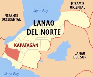 Mapa han Lanao del Norte nga nagpapakita hon hain nahamutangan an Kapatagan