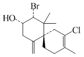 Elatol, isolated from Laurencia dendroidea (red algae)[6]