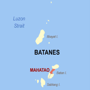 Mapa han Batanes nga nagpapakita kon hain nahamutang an Mahatao