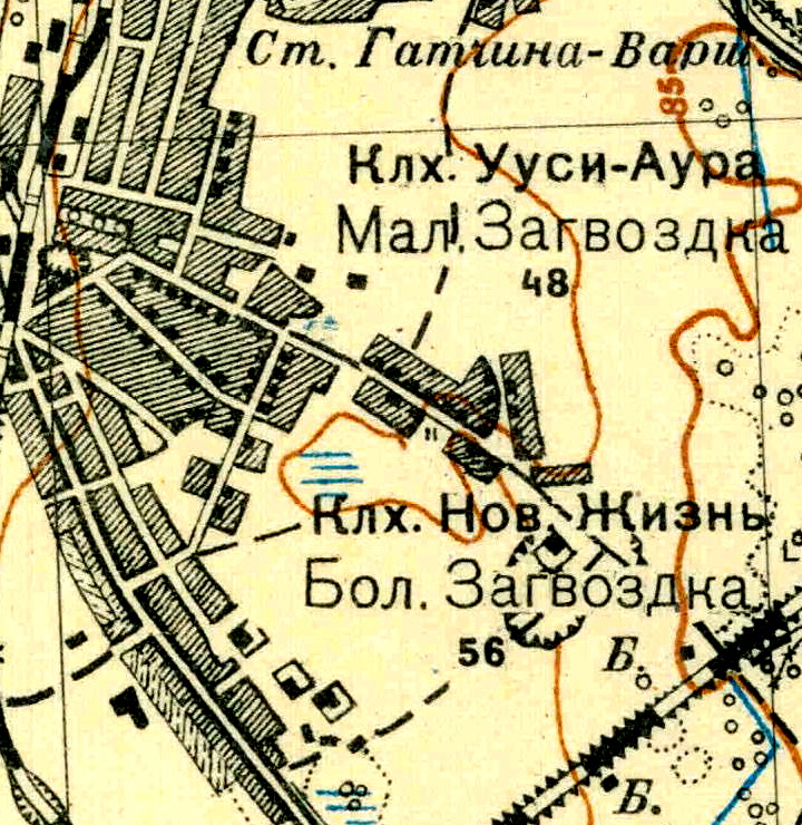 План деревень Малая и Большая Загвоздка. 1931 год