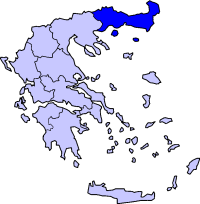 Poziția localității Macedonia de Est și Tracia