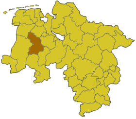 Lokasi Cloppenburg di Niedersachsen