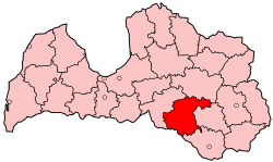 Location of Jēkabpils