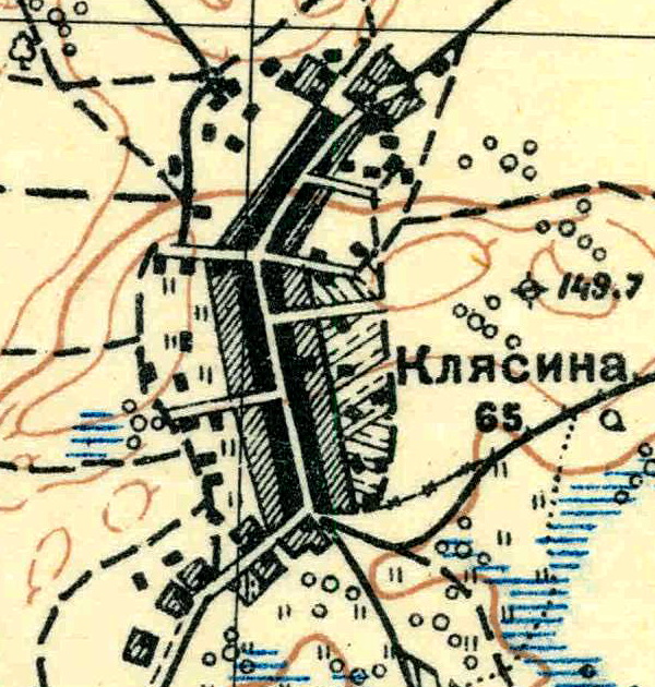 План деревни Клясино. 1931 год