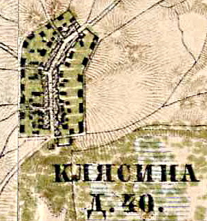 План деревни Клясино. 1885 год