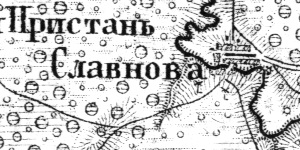 Деревня Славково на карте 1872 года