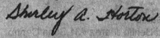 Shirley Horton signature