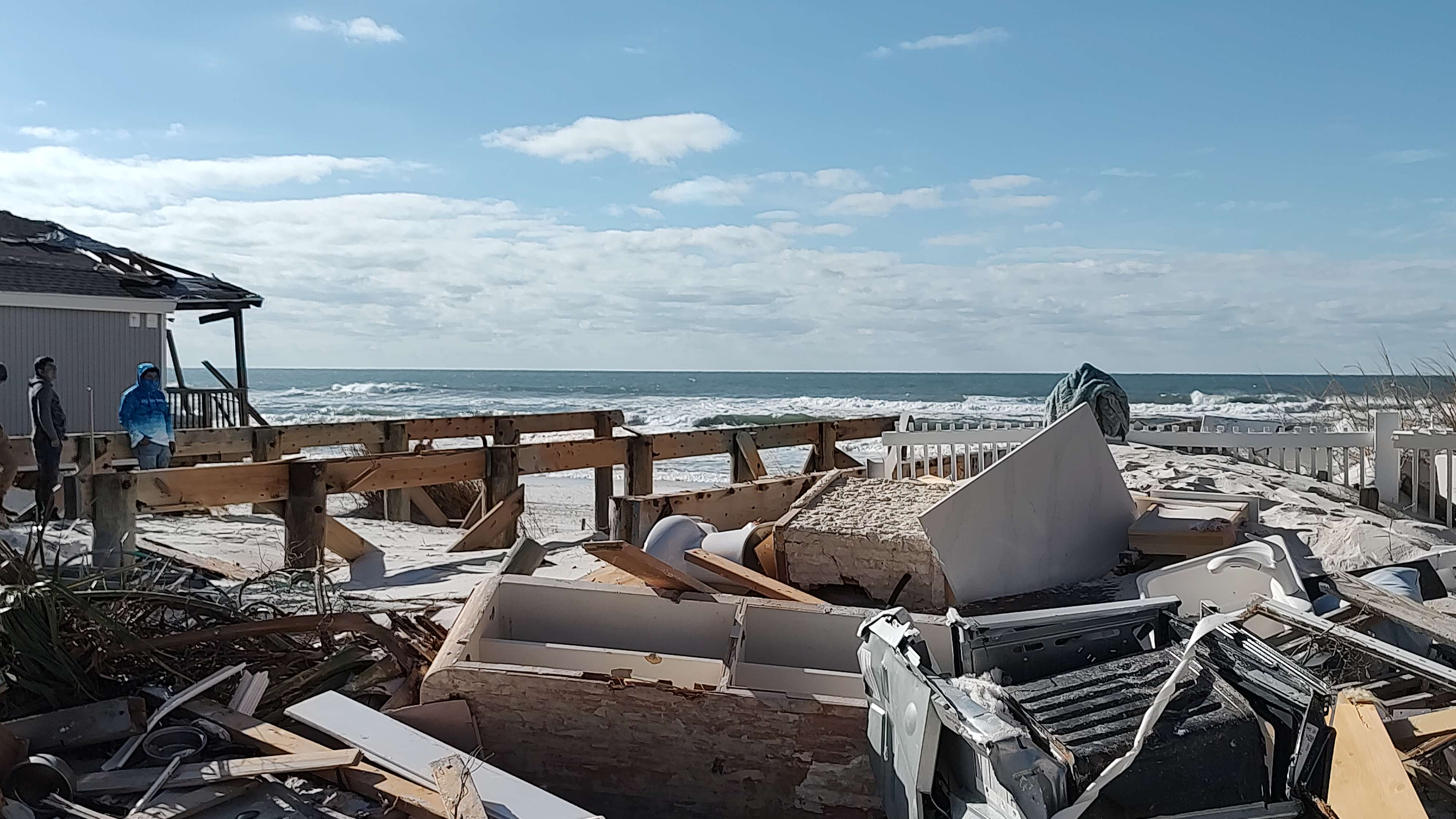 A home that was leveled at low-end EF3 intensity in Lower Grand Lagoon, Florida.