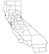 Location of Fort Bragg, California