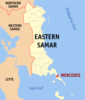 Mapa han Sinirangan nga Samar nga nagpapakita kon hain an Mercedes