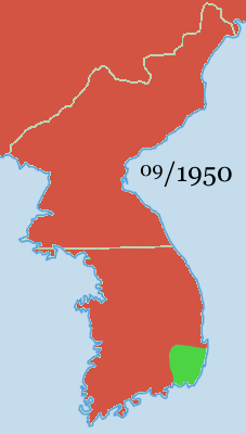 Advancement by North Korea in 1950