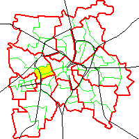 Localisation de Lindenau, Altlindenau et Neulindenau