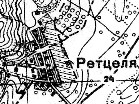 План деревни Ретселя. 1939 год